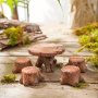 5PCS MINI Tree Stumps Garden Art Accessories Resin Ornament Gardening Landscape Accessories Resin Creative Crafts Home Decoration Eid Al-adha Mubarak