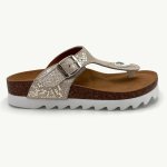 Jason Leather Sandal - Gold Snake - 8