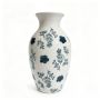 Blue & White Floral Ceramic Vase - Classic Porcelain Home Decor