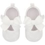 Made 4 Baby Girls White Bow Soft Sole Pump 6-12M