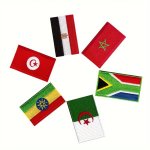 Embroidered National Flag Patch - Tunisia: Adhesive Cloth Label For Clothing Shoes And Hats - 6.3CM X 3.8CM - Iron-on Seamable A