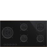 Smeg PV695LCNR 900 Dsn 5 Burner Gas Hob Copper Trim
