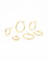 Goldair Gold Plated Surgical Steel Clasp Hoop Earrings 2-PACK