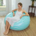 3D Stripe Inflatable Lazy Sofa Chair - Purple