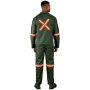 CONTI Acid Resistant Polycotton Suit - Reflective Arm Legs & Back - Orange Tape