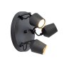 The Lighting Warehouse -spot Maurice 3LT Black