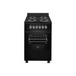 4 Burner Electric Stove With Electric Oven Black