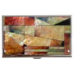 Nacreh Mother Of Pearl Business Card Case Credit Id Name Holder Travel Wallet Art Painting Design Metal Stainless Steel Engraved