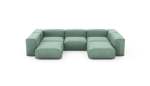 U-shape Sofa - Velvet - Mint - 314CM X 220CM