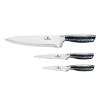 3-PIECE Stainless Steel Knife Set - Black Royal Line