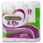 Toilet Paper 2 Ply 200 Sheets 9 Pack