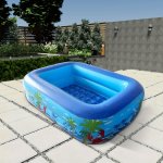 Children's Inflatable Swimming Pool Beach 1.2M Second Ring Bubble Bottom Household Thickening Suitable For 1 Child Baby Paddling
