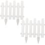 Garden White Novelty Pvc Fence Set Of 2