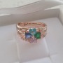 CRI103711 - Personalized Names And Birthstones Ring Rose Gold 925 Sterling Silver