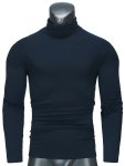 Bottoming Shirt Men's High Neck Long Sleeve Tops Casual Plain Color Warm Base Layer Tops