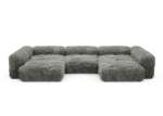 U-shape Sofa - Flokati - Grey - 377CM X 241CM