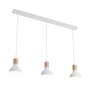 Ashleigh Metal And Wood Pendant Light White