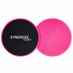Synergee Power Pink Core Sliders. Dual Sided Use On Carpet Or Hardwood Floors. Abdominal Exercise Equipment
