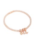 Rose Gold Plated Cubic Zirconia Baguette Tennis Bracelet