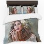 Woman With Butterfly Ring Duvet Cover Set By Adele Geldenhuys King