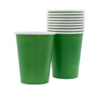 Paper Cups Green - 10 Pcs