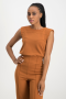 Casey Shoulder Pad Top - Rust - XS
