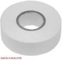 Ellies Pvc 10 Metre Electrical Insulation Tape Pack Of 10 White - Moisture And Uv Resistant Flame Retardant Each Roll Is 20MM X 10METRES