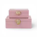 2 Piece Jewellery Box Set Green