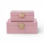 2 Piece Jewellery Box Set Green