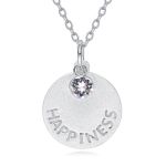 Cde 925 Sterling Silver Happiness Necklace With Swarovski Crystals