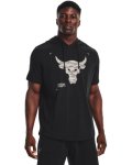 Men's Project Rock Terry Short Sleeve Hoodie - Black XXL