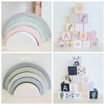 Wooden Rainbow + Jumbo Block Set