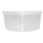 Plastic Clear Tub With Tamper Proof Lid 600ML