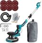 Blue Electric Drywall Sander For Wall & Ceiling With Bag 6 Discs & Glove