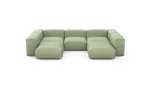 U-shape Sofa - Linen - Olive - 314CM X 220CM