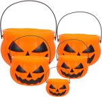 Halloween Pumpkin Bucket Set Of 5