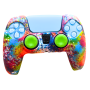 Gamer Guard Silicone Cover For PS5 Controller & Joystick Caps - Splatter