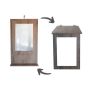 Fold Up Wall Mounted Desk & Mirror 100X60CM - Rustic Wood