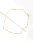 Goldair Gold Plated Sterling Silver Figaro Chain Bracelet Anklet