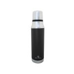 Black With Silver Trim Stainless Steel 1000 Ml Flask
