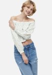 Off-the-shoulder Blouse - White Floral