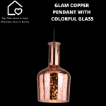Glam Copper Pendant With Colorful Glass