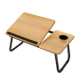 Bamboo Wood Adjustable Laptop Table