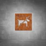 No Dogs Allowed Sign - Rust - Powder Coated Aluminum