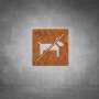 No Dogs Allowed Sign - Rust - Powder Coated Aluminum