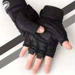 1 Pair Half-finger Fitness Gloves Adjustable Breathable Workout Gloves Suitable For Fitness Wrist Protection Weightlifting Cycli
