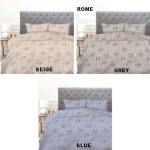 Simon Baker Rome Printed Duvet Set Various Colours & Sizes - Blue Three Quarter 150CM X 200CM +1 Pillowcase 45CM X 70CM
