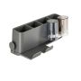 Grey Plastic Wall Shelf Bathroom Organizer With 4 Compartments
