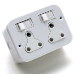 Switch Box Indust. Double+socket White