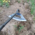 1PC All-steel Hardened Hollow Hoe Handheld Weeding Rake Planting Vegetable Farm Garden Agriculture Tool Weeding Accessories